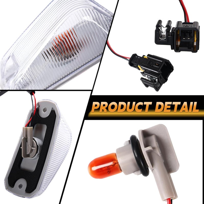 DERMOKA 1PCS Cab Roof Top Marker Lights Clearance Running Lamps for 2014-2023 Dodge Ram ProMaster 1500 2500 3500 with OE Socket, Halogen Bulb Clear Len - Image 2